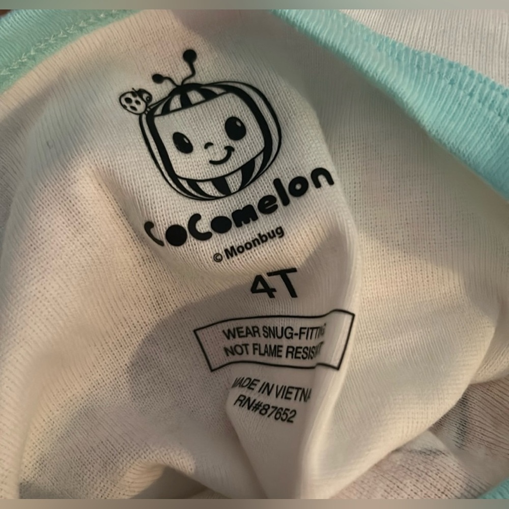 Cocomelon JJ & Friends Rainbow Pajama Set 4pc NWT Toddler 4T - Picture 5 of 5